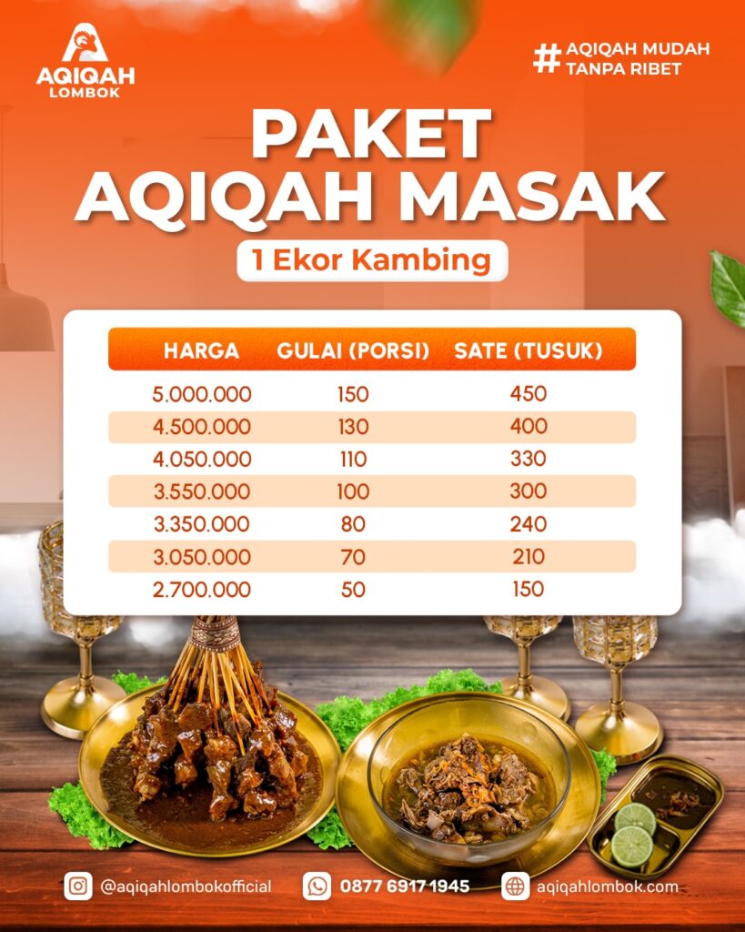 paket aqiqah lombok masak 1 ekor