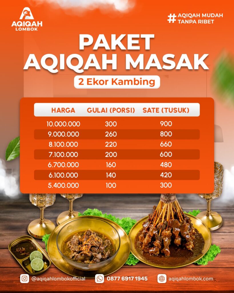 paket aqiqah lombok masak 2 ekor kambing